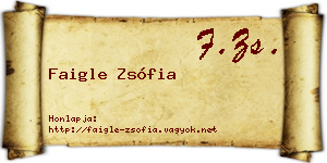 Faigle Zsófia névjegykártya